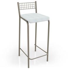 Imagem de Banqueta Genova Nickel Branco - Kappesberg