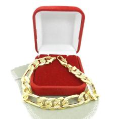 Imagem de Pulseira Masculina 20cm 1cm Largura Folheada Ouro PL189