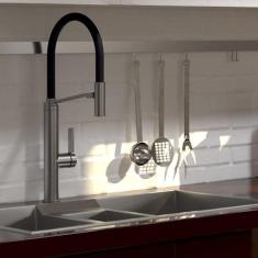 Imagem de Torneira Misturador De Mesa Para Cozinha Monocomando Bica Alta Gourmet 606 Fani 