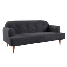 Imagem de Sofá 2 Lugares Kiev Veludo Grafite 165 cm