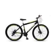 Imagem de Bicicleta Aro 29 Shimano Freio À Disco 21M. Velox Preto/Amarelo Limão