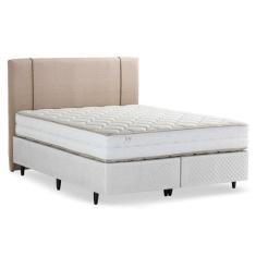 Imagem de Cama Box Com Cabeceira Estofada Herval Queen Joy, 67X158x198, Colchão