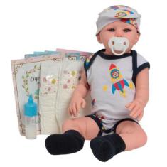 Imagem de Boneco Reborn Abigail Corpo de Vinil Conjunto Aviãozinho - Cegonha Reb