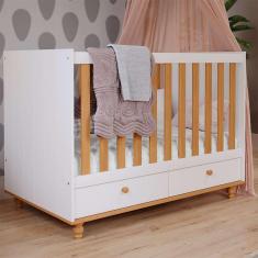 Imagem de berço candy branco e nature