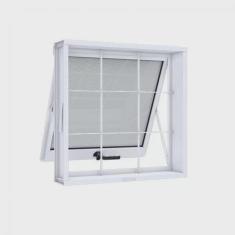 Imagem de Janela de Aço Maxim-Ar 60x80cm 1 Folha com Grade Quadrada Riobras