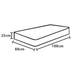 Imagem de Colchão Solteiro Castor Sleep Class Híbrido com Euro Pillow e Molas Ensacadas 25x88x188 cm - ,  e Marrom