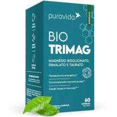 Imagem de Bio Trimag 60 Cápsulas Puravida Bisciglinato Dimalato Taurat