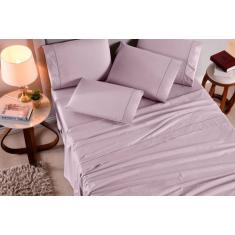 Imagem de Jogo De Lençol King 4 Peças Rosa 100% Algodão 200 Fios - Paulo Cesar