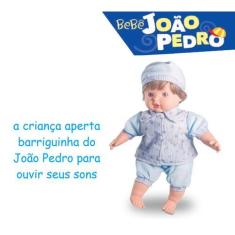 Imagem de Boneco Bebê Menino João Pedro Com Sons Sonoros E Risadas - Milk Brinqu