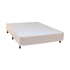 Imagem de Cama Box Casal Simples Mega Colchões Chenille Blanc - 138x188