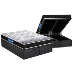 Imagem de Cama Box Baú Queen: Colchão Espuma Probel D23 Guarda Costas Super Resi