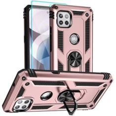 Imagem de Capa para celular Motorola One 5G Ace, capa para Moto One 5G Ace com protetor de tela HD, [grau militar de 4,9 m testado em queda] Capa protetora para celular à prova de choque para Motorola One 5G UW