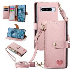 Imagem de Furiet Capa carteira para Google Pixel 8 Pro 5G bolso com zíper bolsa com alça de pulso, suporte de couro PU flip fólio suporte de cartão acessórios capa de telefone para Pixel8Pro Pixel8 XL Eight