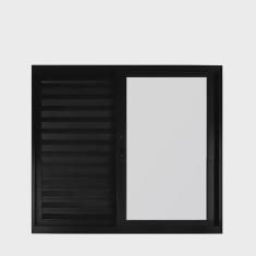 Imagem de Janela de Alumínio Veneziana 100x100cm 3 Folhas Suprema Hale Esquadrias