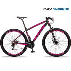 Imagem de Bicicleta 29 Dropp Z3 Shimano Tz 24 Vel Freio A Disco Mtb Alumínio Preto + rosa
