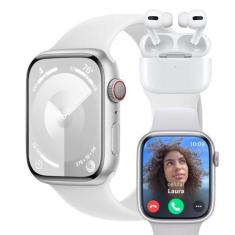 Imagem de Relógio Smartwatch Watch X 41mm Pulso fino  2 pulseiras lançamento 202