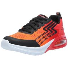 Imagem de Skechers Tênis Microspec Max Advance para meninos, Preto/vermelho, 3.5 Big Kid