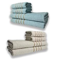 Imagem de 2 Jogos De 4 Toalhas 4 Banho 4 Rosto Dubai 100% Algodão Vd+bg