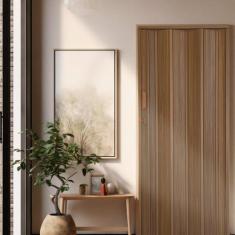 Imagem de Kit com 3 Portas Sanfonada de Pvc 210x94cm Bariri Imbuia