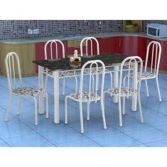 Imagem de Conjunto De Mesa Granada Com 6 Cadeiras Madri  E  Floral Gr
