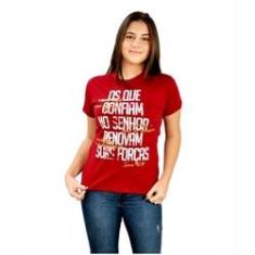 Imagem de Camiseta baby look feminina gospel cristã Os que confiam Pecado Zero