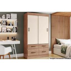 Imagem de Quarto De Bebê Completo Ternura 3 Peças (1 Guarda Roupa + 1 Berço + 1 Cômoda) Qi79 Branco-jequitiba