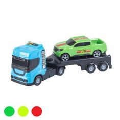 Imagem de Caminhão De Brinquedo Mini Reboque C/ 1 Carros - Bs Toys