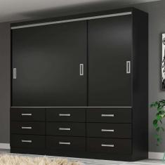 Imagem de guarda-roupa casal isabela 3 pt 9 gv preto