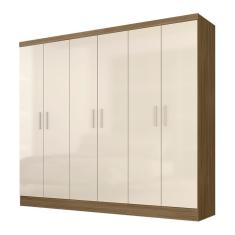 Imagem de Guarda Roupa Casal Paris 6 Portas 2 Gavetas Boreal/off Premium - M.a