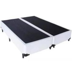Imagem de Base Box Queen Bipartido Sintético Branco - 158X198x40 - Dma