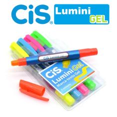 Imagem de Caneta Marca Texto Cis Lumini Gel - Kit Com 5 Unidades