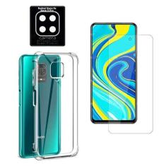 Imagem de Kit Capa Antishock + Película Vidro + Película Câmera Compatível Xiaomi Redmi Note 9 Pro (Não serve Note 9)