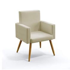 Imagem de Poltrona Decorativa Nina Para Sala de Estar Sued Bege Aradecor