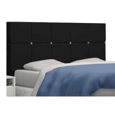 Imagem de Cabeceira Casal Estofada Damares 140 cm Suede 