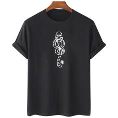 Imagem de Camiseta feminina algodao Cobra Saindoo De Cranio Caveira