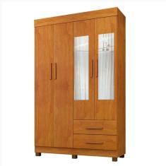 Imagem de Guarda Roupa Copacabana New 4 Portas 2 Gavetas Com Espelho Benetil Móveis Cinamomo
