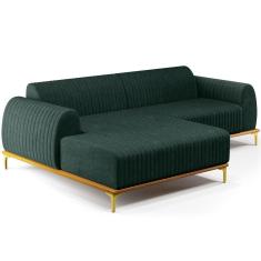 Imagem de Sofá 3 Lugares Com Chaise Esquerdo 245cm Verde Musgo