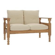Imagem de Namoradeira 2 Lugares Madeira Maciça Liz Multimóveis Vcr7002 Bege Bege
