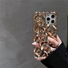 Imagem de Capa de corrente de telefone com proteção de câmera revestida de diamante para iphone 14 11 12 Pro Max MiNi X XR 13 7 8 plus capa traseira macia, 1, para iphone 11 Pro