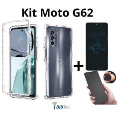 Imagem de Kit Capa Transparente + Película Fosca Privacidade Para Motorola Moto