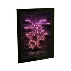 Imagem de Quadro Decorativo Composição Química Vitamina B12 Decoração Escritório Ciência Poster