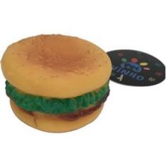 Imagem de Mordedor Sonoro Para Cachorros Brinquedo P Pets Hambúrguer