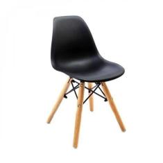 Imagem de Cadeira Infantil Eames PP DSW-M Empório Preto/Madeirado