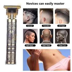 Imagem de Maquina de Barba e Cabelo Barber Shop Aparador Eletrico Unissex Gold S