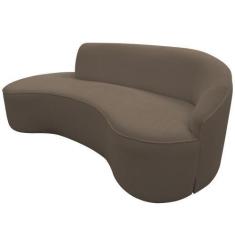 Imagem de Sofá Curvo 03 Lugares 210cm Eron Braço Esquerdo Bouclé Marrom - Nexta