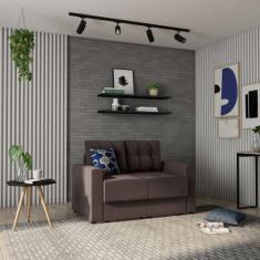 Imagem de Sofá 2 Lugares Retrátil Mainz Suede Grafite 140 Cm - Mobly