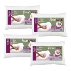 Imagem de Kit 4 Travesseiros Linha Real Látex - 14cm - Duoflex