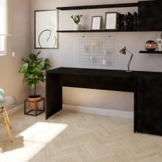 Imagem de Mesa Reta Corp 25mm 170 cm Bramov Móveis Preto