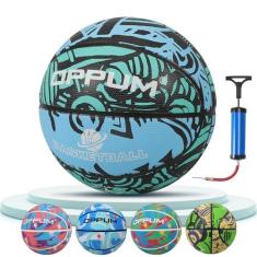 Imagem de OPPUM Bolas de basquete interno/externo - Tamanho 3 (56 cm), tamanho 5 (69,8 cm), tamanho 7 (75,9 cm) - sob medida para crianças, crianças e adultos - Design inovador exclusivo - basquete de rua.