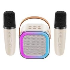 Imagem de Caixinha De Som Karaokê C/ 2 Microfones Bluetooth Infantil - Nova Voo,